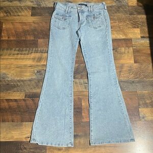 Aeropostale Light Blue Women's Boot Cut Jeans (4R)